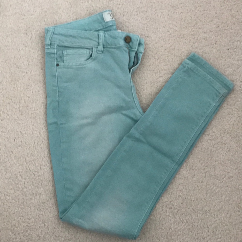 Turquoise Zara Skinny Jean